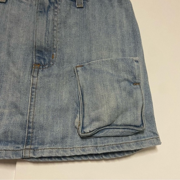Carmar Skirt Mini Denim Cargo Pocket Helius Blue Size 27 - Picture 5 of 7